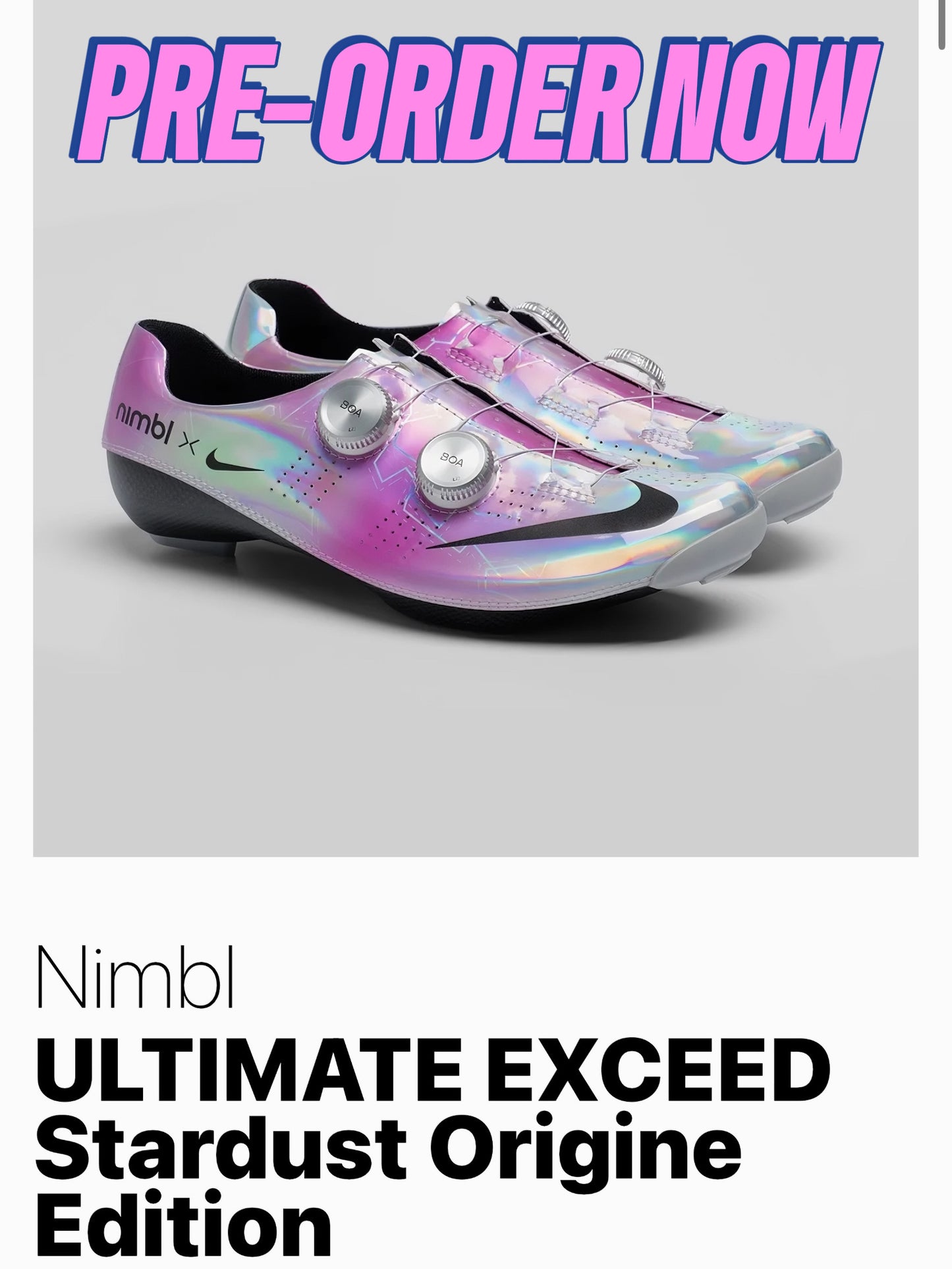 Pre-order Nimbl x Nike shoes